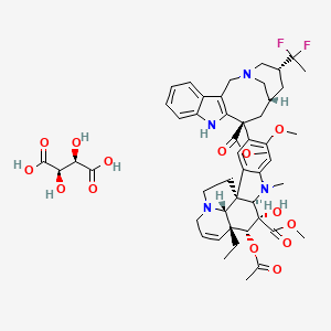 Chemical structure of Vinflunine Tartrate
