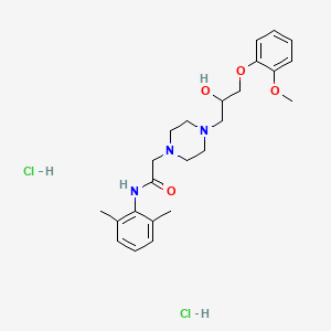Chemical structure of Ranolazine 2HCl