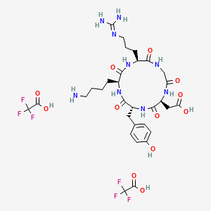Chemical structure of Cyclic Arg-Gly-Asp-D-Tyr-Lys
