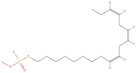 Chemical structure of Methyl α-Linolenyl Fluorophosphonate