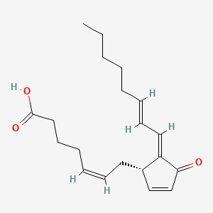 Chemical structure of 15-deoxy-Δ-12,14-Prostaglandin J2
