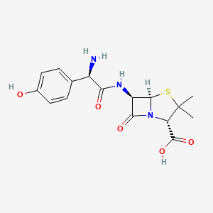 Chemical structure of Amoxicillin