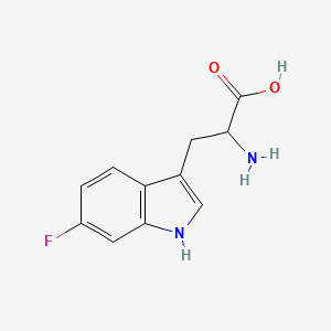 Chemical structure of 6-fluoro-DL-Tryptophan