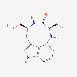 Chemical structure of (-)-Indolactam V