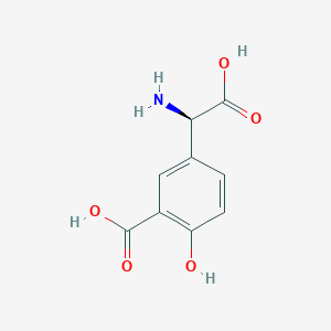 Chemical structure of (R)-3-Carboxy-4-hydroxyphenylglycine