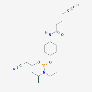 Chemical structure of Alkyne Phosphoramidite, 5'-terminal