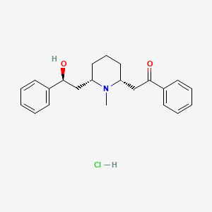 Chemical structure of (-)-Lobeline hydrochloride