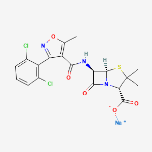 Chemical structure of Dicloxacillin Sodium