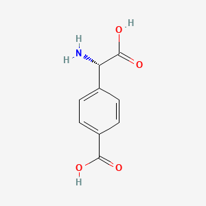 Chemical structure of (S)-4-Carboxyphenylglycine