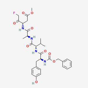 Chemical structure of Z-YVAD-FMK