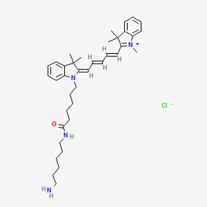 Chemical structure of Cy5 amine (non-sulfonated)