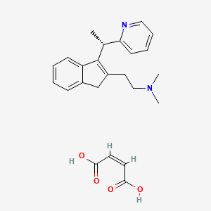 Chemical structure of (S)-(+)-Dimethindene maleate