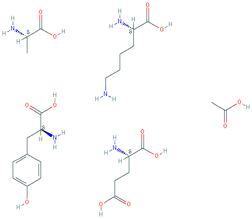 Chemical structure of Glatiramer acetate