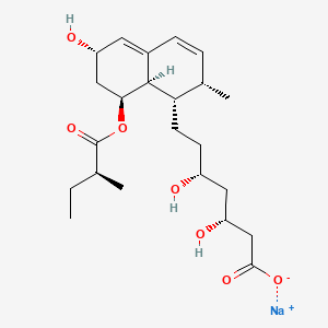 Chemical structure of Pravastatin sodium