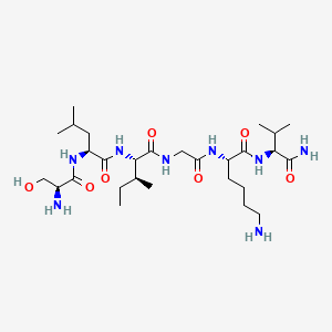 Chemical structure of SLIGKV-NH2