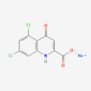 Chemical structure of 5,7-Dichlorokynurenic acid sodium salt