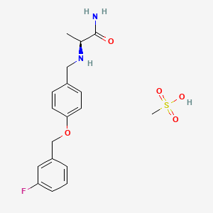 Chemical structure of Safinamide Mesylate
