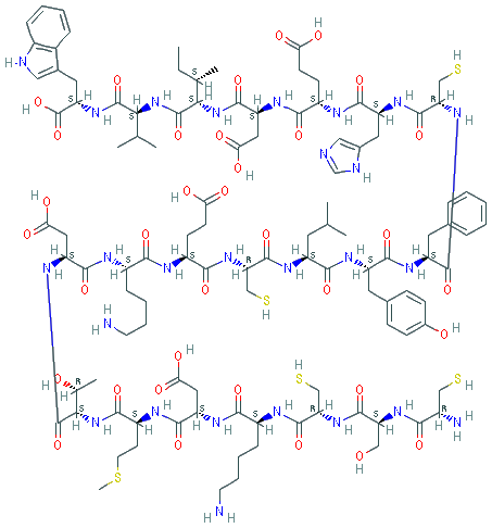 Chemical structure of Sarafotoxin S6b