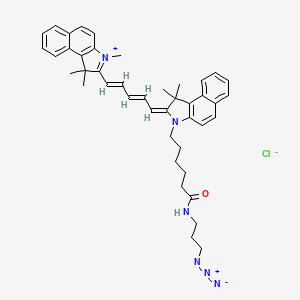 Chemical structure of Cy5·5 azide (non-sulfonated)