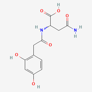 Chemical structure of 2,4-Dihydroxyphenylacetylasparagine