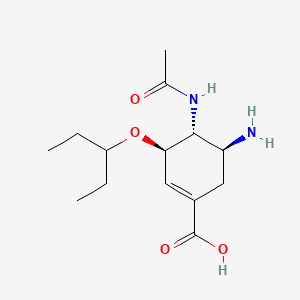 Chemical structure of Oseltamivir acid