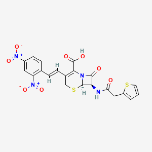 Chemical structure of Nitrocefin