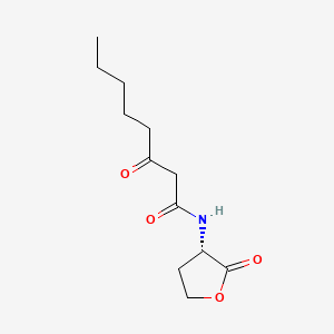 Chemical structure of N-3-oxo-octanoyl-L-Homoserine lactone