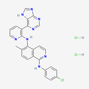 Chemical structure of B-Raf inhibitor 1 dihydrochloride