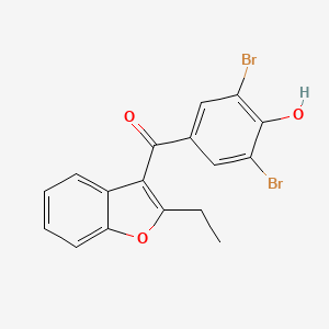 Chemical structure of Benzbromarone