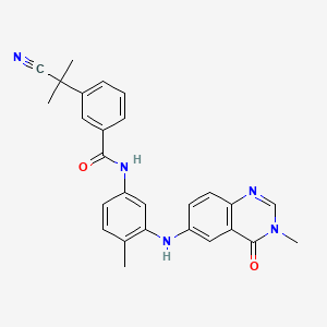 Chemical structure of AZ 628