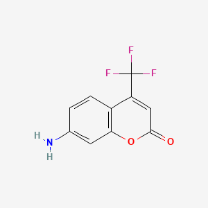 Chemical structure of 7-Amino-4-(trifluoromethyl)coumarin
