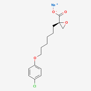 Chemical structure of (R)-(+)-Etomoxir sodium salt
