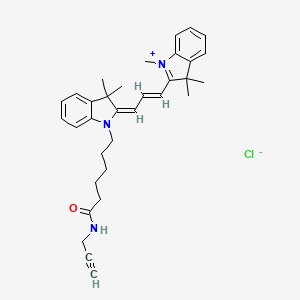 Chemical structure of Cy3 alkyne (non-sulfonated)