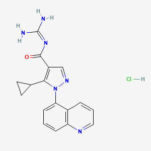 Chemical structure of Zoniporide (hydrochloride)