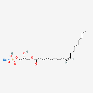 Chemical structure of 1-Oleoyl lysophosphatidic acid sodium salt