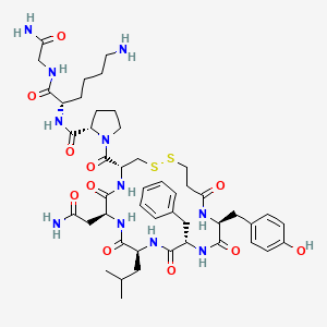 Chemical structure of d[Leu4,Lys8]-VP