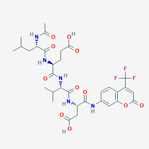 Chemical structure of Ac-LEVD-AFC