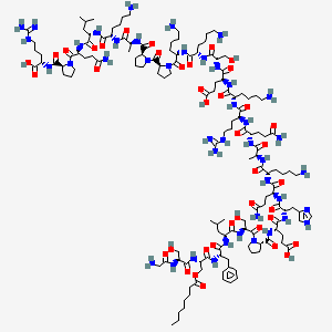 Chemical structure of des-Gln14-Ghrelin (rat)