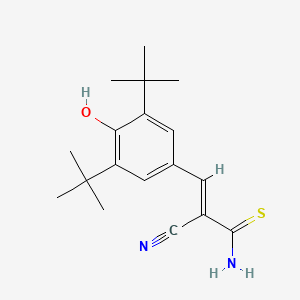 Chemical structure of Tyrphostin AG 879