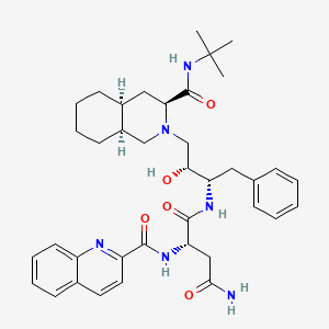 Chemical structure of Saquinavir