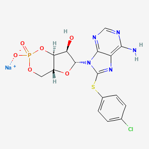 Chemical structure of 8-CPT-Cyclic AMP (sodium salt)