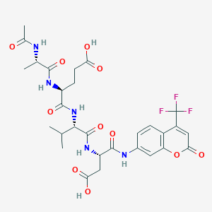 Chemical structure of Ac-AEVD-AFC