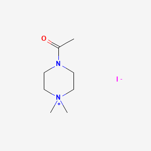Chemical structure of 4-Acetyl-1,1-dimethylpiperazinium iodide