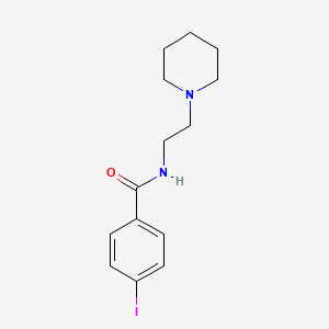 Chemical structure of 4-Iodo-N-piperidinoethylbenzamide