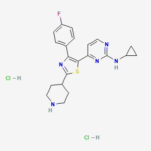 Chemical structure of DBM 1285 dihydrochloride