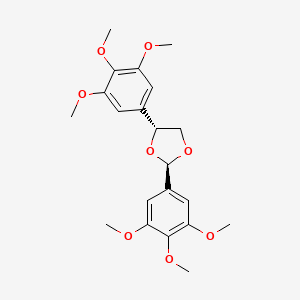 Chemical structure of 2,2-Bis(3,4,5-trimethoxyphenyl)-1,3-dioxolane