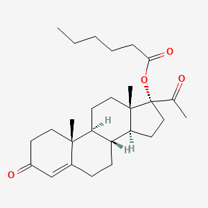 Chemical structure of Hydroxyprogesterone caproate
