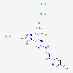 Chemical structure of CHIR 99021 trihydrochloride