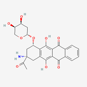 Chemical structure of Amrubicin
