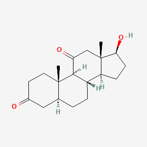 Chemical structure of 11-Ketodihydrotestosterone